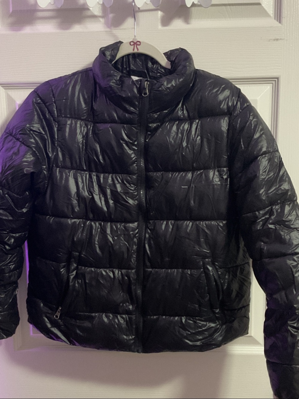 Time and Tru Black Puffer Jacket for Kids